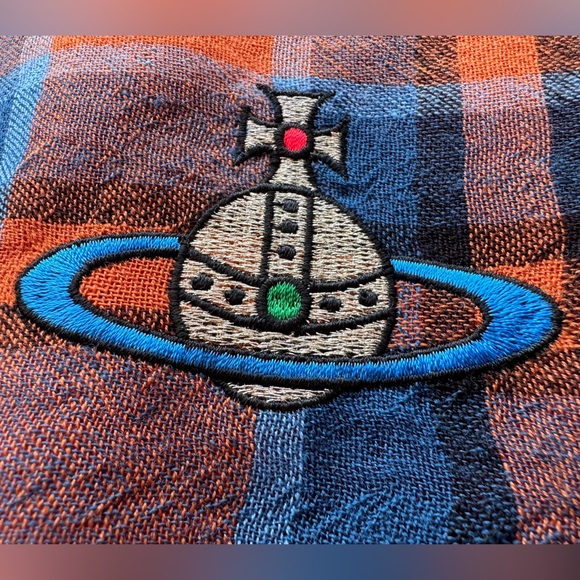 Vivienne Westwood scarf muffler shawl large ORB logo Japan Exclusive - Picture 2 of 16